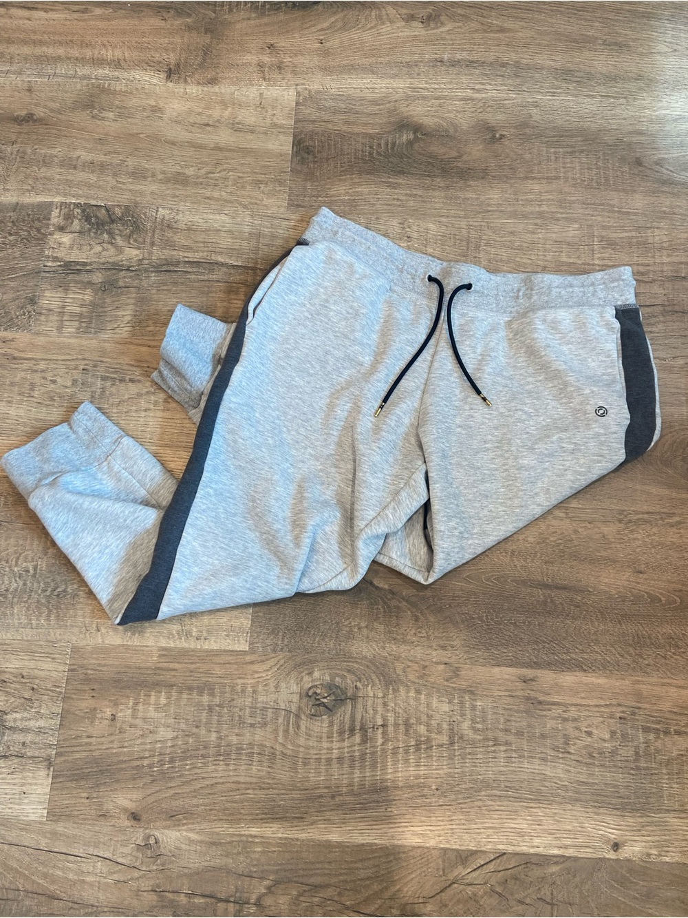 Coreio Sweatpant Joggers Womens Gray Size Large Drawstring Comfort Fleece Lounge